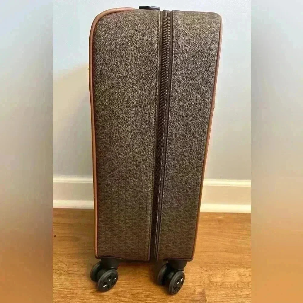 Michael Kors Monogram Carry On Luggage Brown - Picture 4 of 15